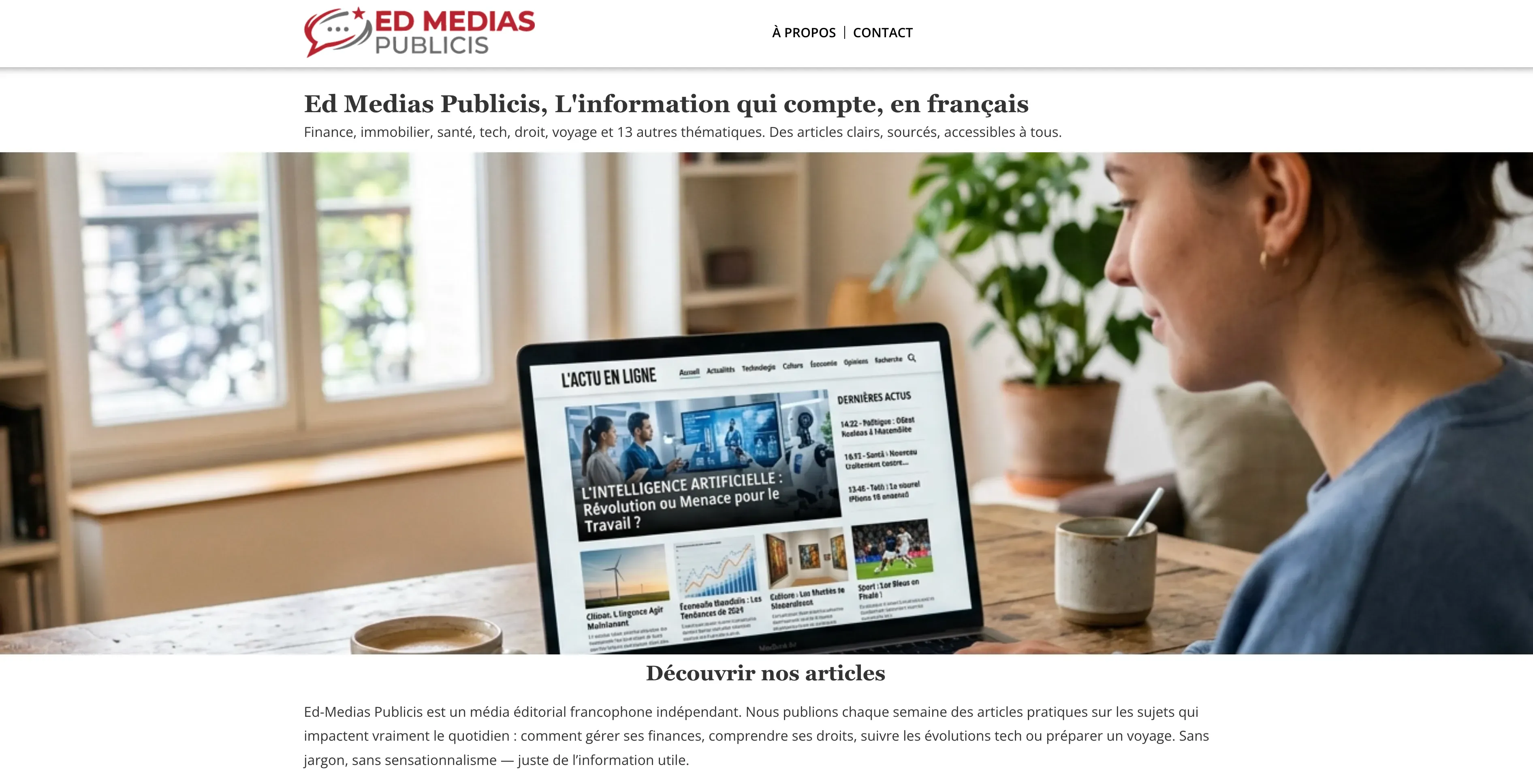 Site web ED Médias Publicis